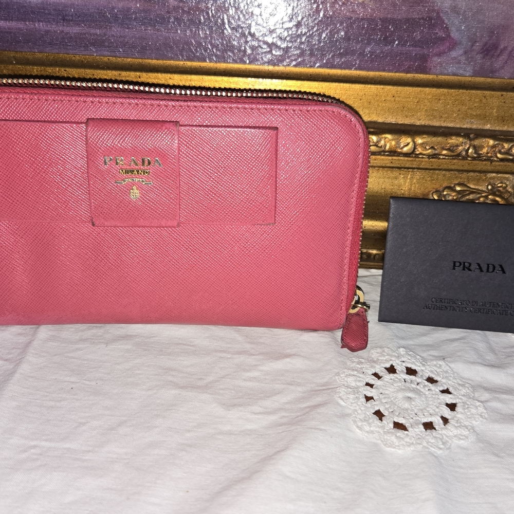 Prada Vibrant Pink Leather Wallet - Picture 4 of 4
